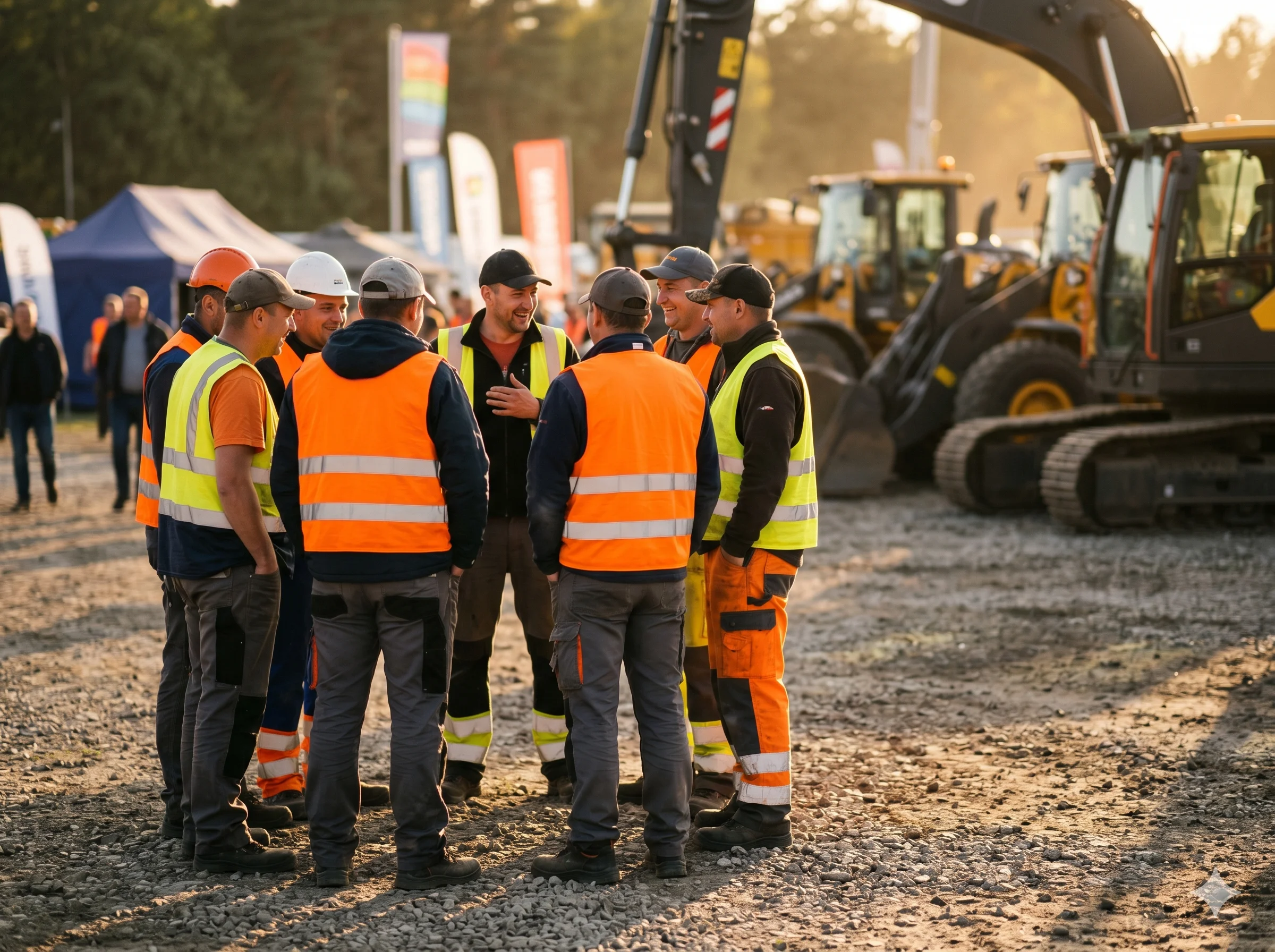 Operatorzy maszyn roboczych na wydarzeniu SOMR